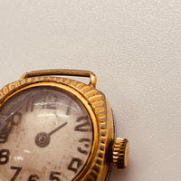 Pequeñas damas de tono de oro 17 joyas reloj Para piezas y reparación, no funciona