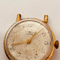 Zaria 15 Jewels Soviet Watch for Parts & Repair - NOT WORKING
