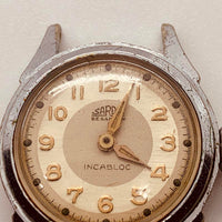 Sarda Besançon Incabloc Orologio degli anni '60 per parti e riparazioni - non funziona