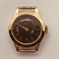 Black Dial Geneva Harvester Swiss Made Watch for Parts & Repair - NOT WORKING