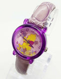 Lindo morado Seiko Winnie the Pooh Disney reloj para niños vintage